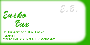 eniko bux business card